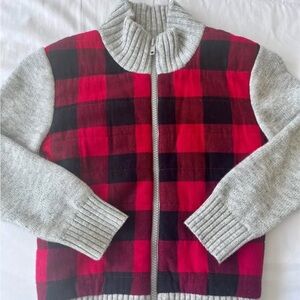 Cat & Jack Gray and White Sherpa Jacket 5T